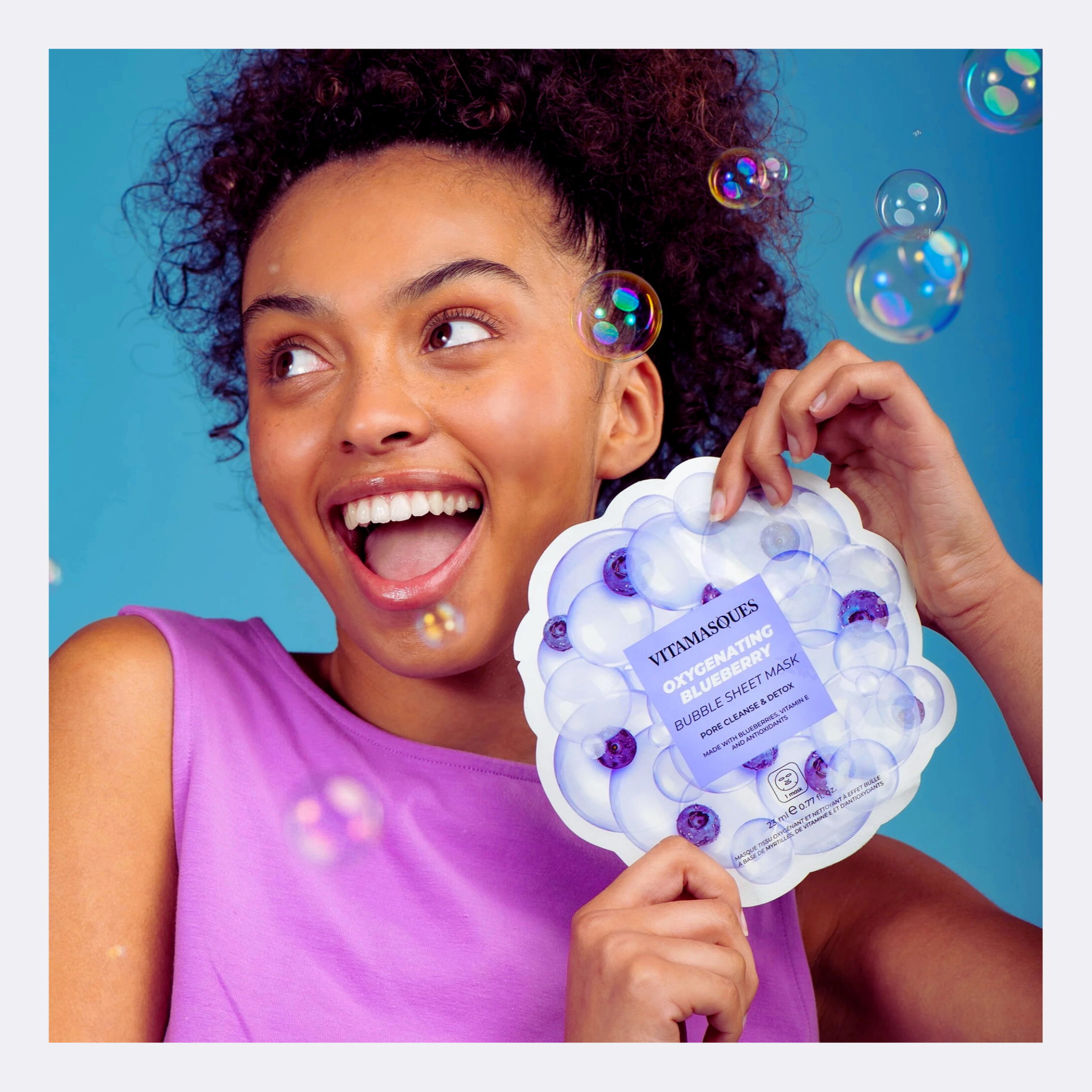 Oxygenating Blueberry Bubble Sheet Mask