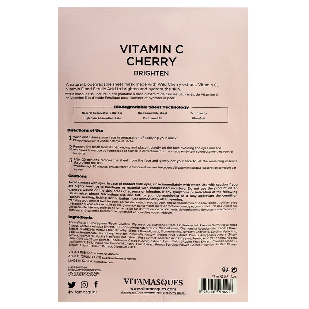 Vitamasques Vitamin C Cherry Sheet Mask