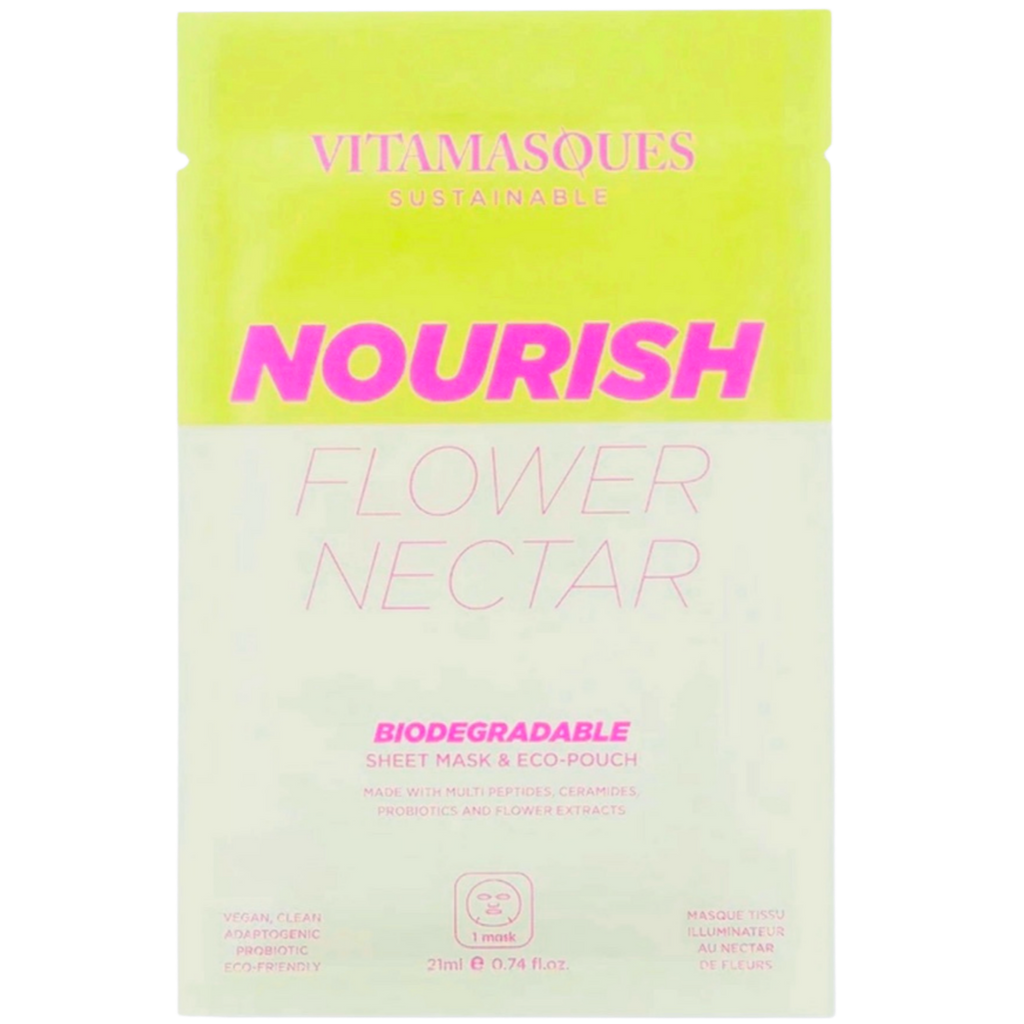 Vitamasques Nourish Flower Nectar Biodegradable Face Sheet Mask