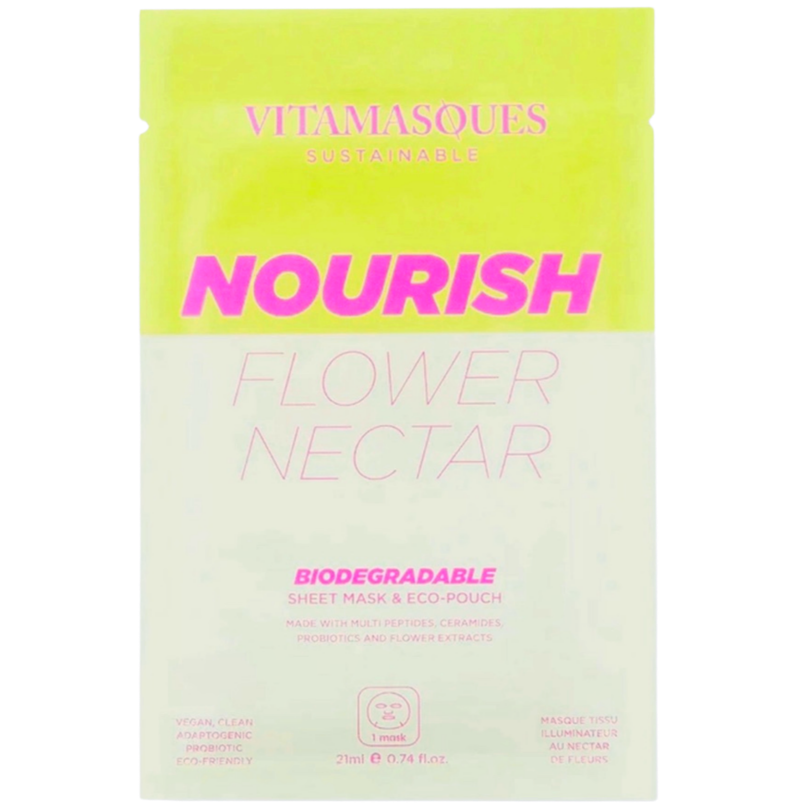 Vitamasques Nourish Flower Nectar Biodegradable Face Sheet Mask