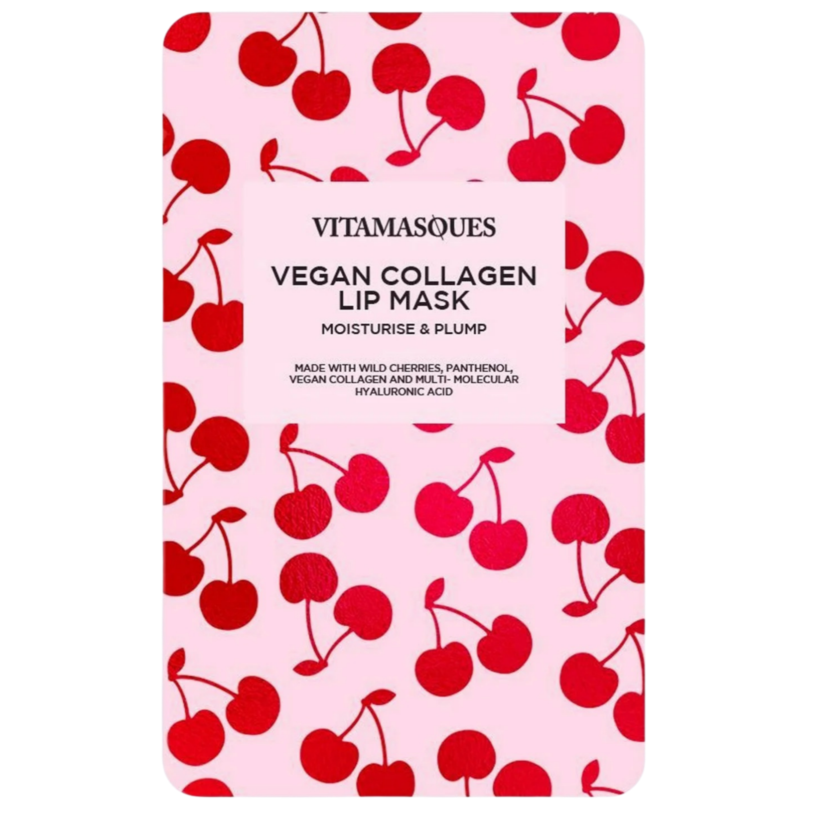 Vitamasques Cherry Vegan Collagen Lip Mask Nourish & Plump for Fuller Lips