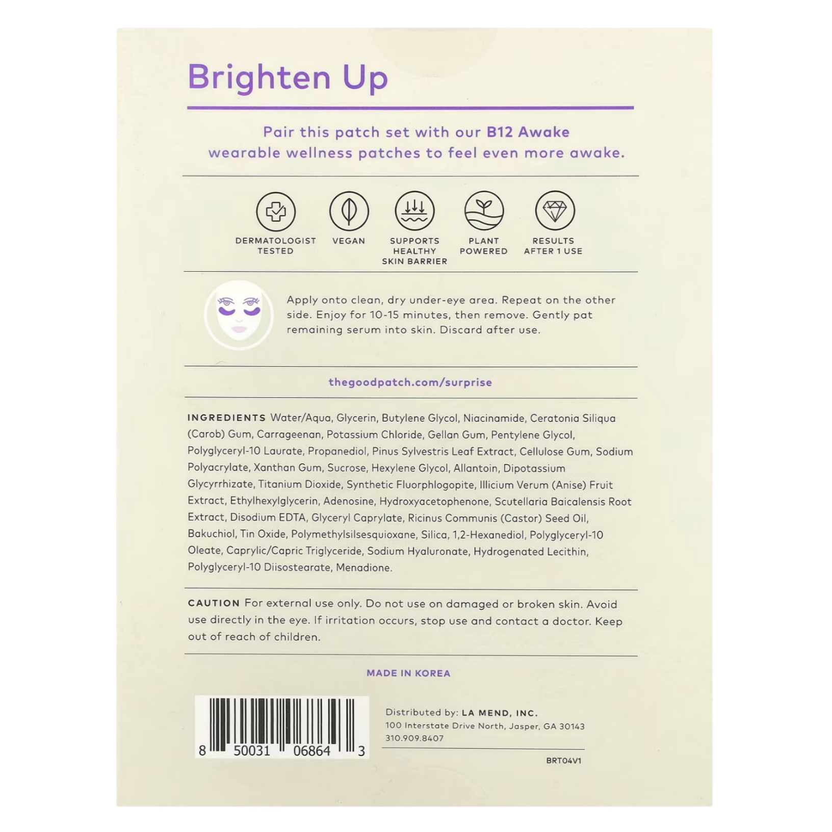 The Good Patch Brighten Up Eye Patches