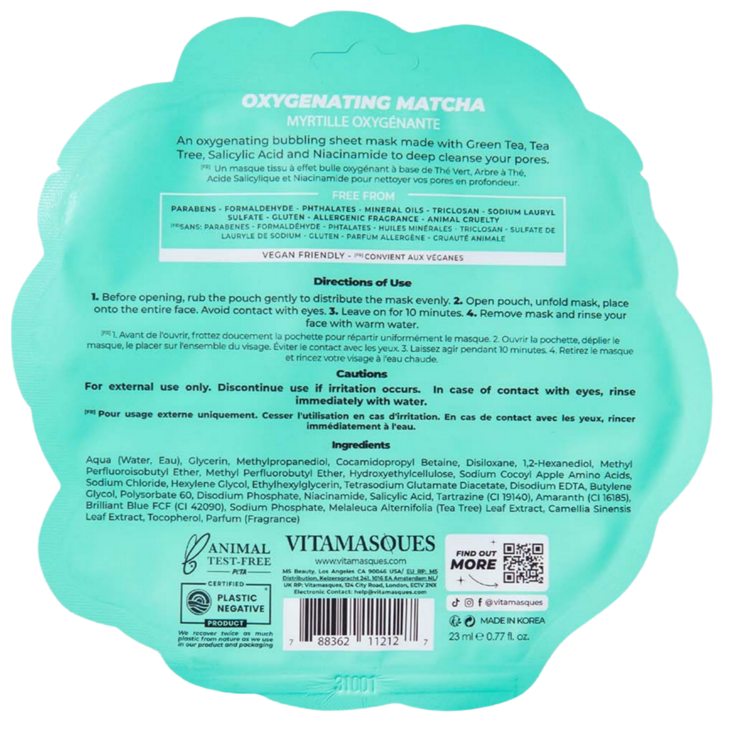Oxygenating Matcha Bubble Face Mask