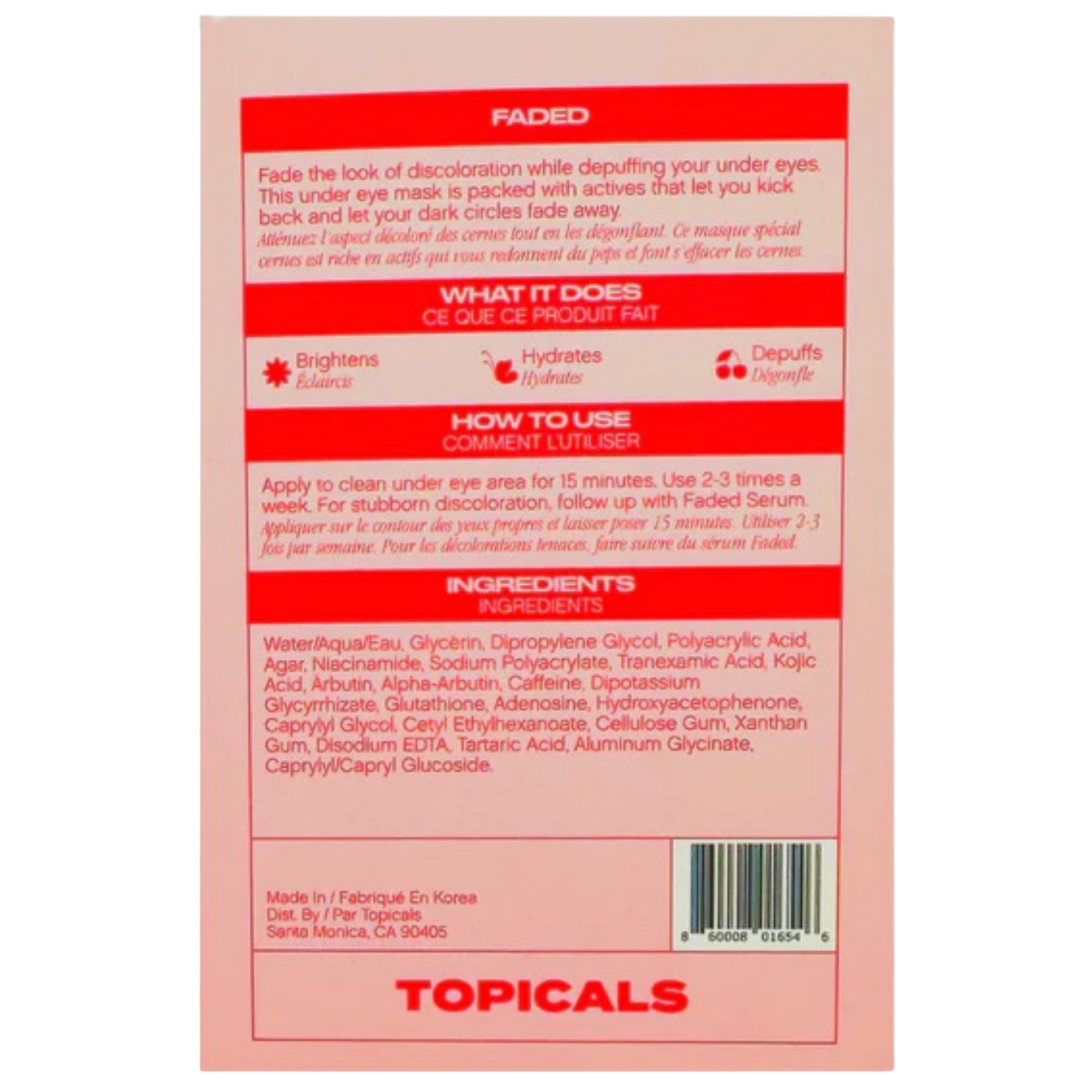 Topicals Faded Under Eye Masks